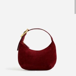 Madewell the Mini Bag in Oiled Suede - Merlot